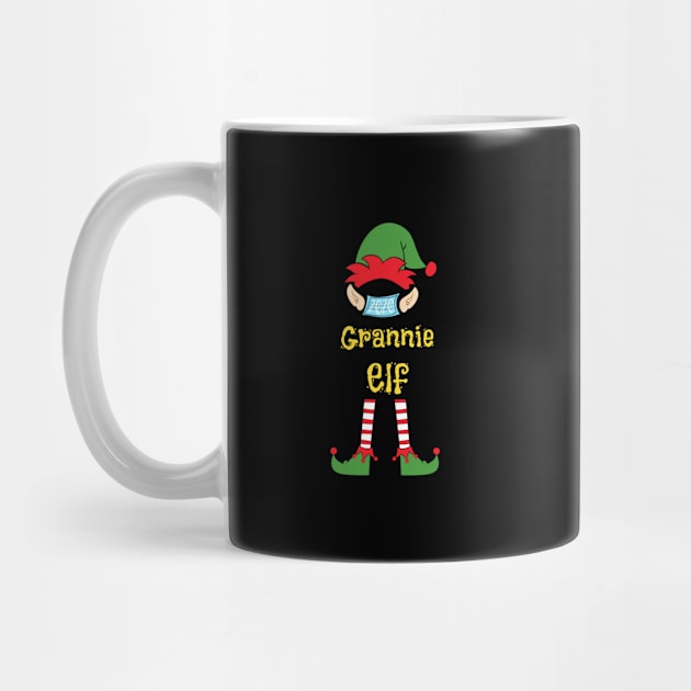 2020 Masked Christmas Elf Family Group Matching Shirts -  Grannie by Funkrafstik